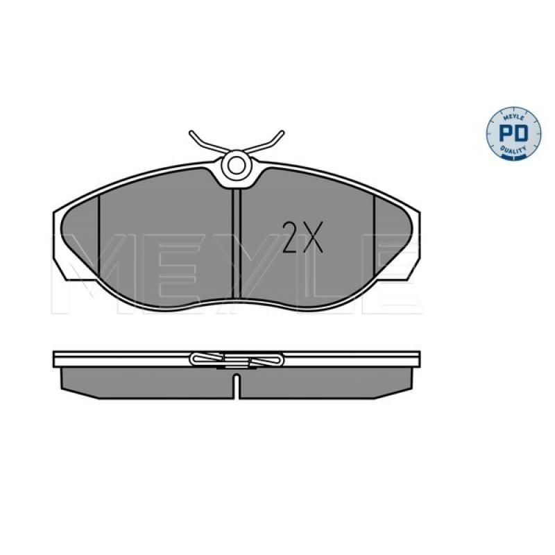 Jeu de 4 plaquettes de frein avant MEYLE 025 217 9719/PD - Visuel 1