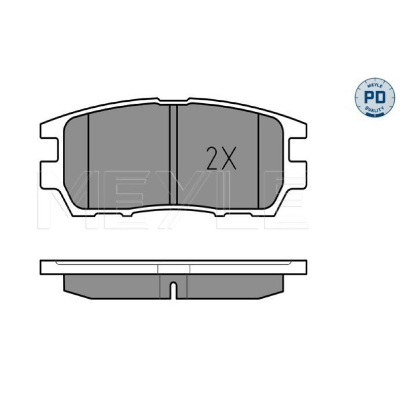 Jeu de 4 plaquettes de frein arrière MEYLE 025 218 4014/PD - Visuel 2