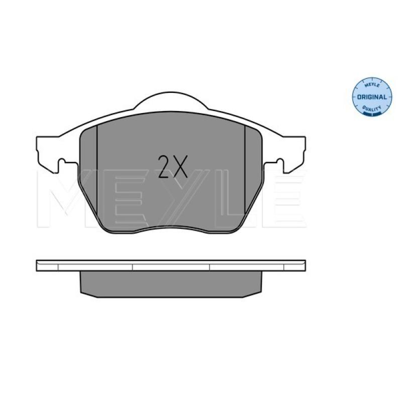 Jeu de 4 plaquettes de frein avant MEYLE 025 218 4819 - Visuel 2