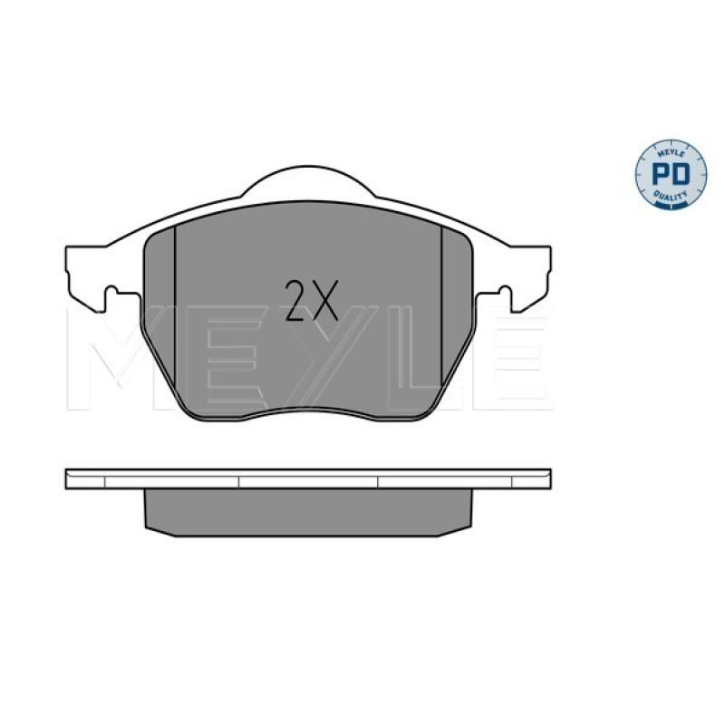 Jeu de 4 plaquettes de frein avant MEYLE 025 218 4819/PD - Visuel 2