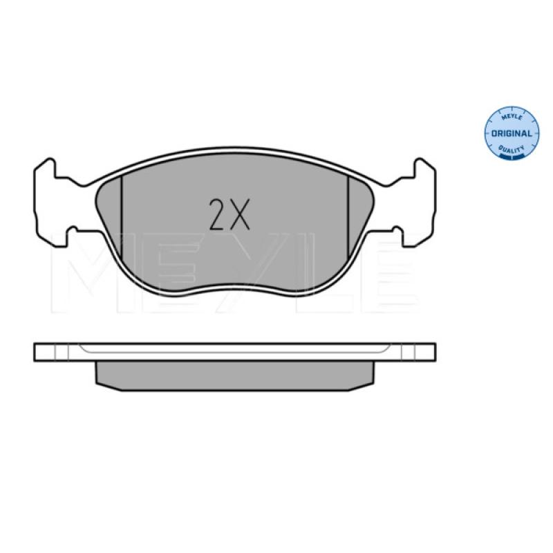 Jeu de 4 plaquettes de frein avant MEYLE 025 219 2717/W - Visuel 1