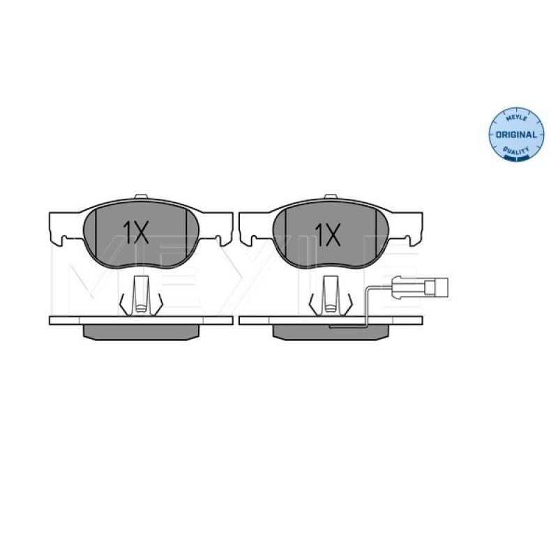 Jeu de 4 plaquettes de frein avant MEYLE 025 219 3017/W - Visuel 2