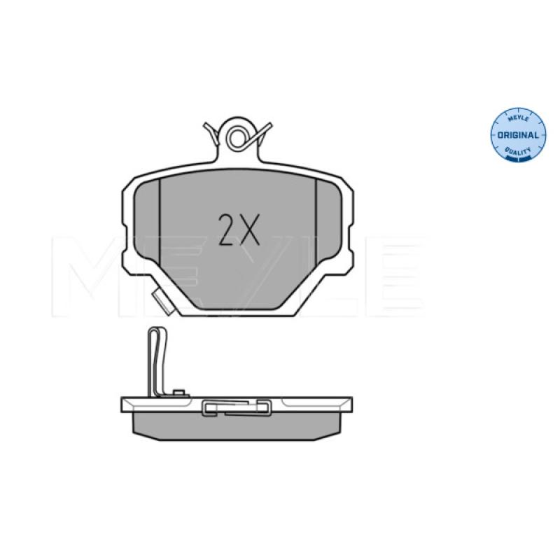 Jeu de 4 plaquettes de frein avant MEYLE 025 219 9915 - Visuel 1