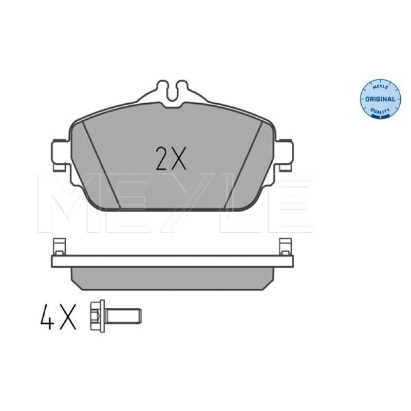 Jeu de 4 plaquettes de frein avant MEYLE 025 220 3119 - Visuel 2