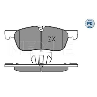 Jeu de 4 plaquettes de frein avant MEYLE 025 221 4519/PD pour JAGUAR E-PACE 2.0 D200 MHEV AWD - 204cv