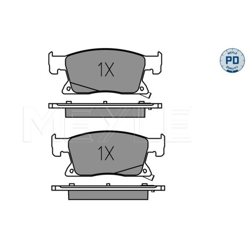 Jeu de 4 plaquettes de frein avant MEYLE 025 223 4519/PD - Visuel 2