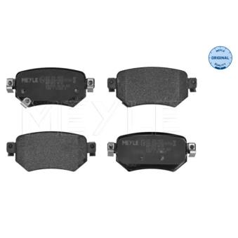 Jeu de 4 plaquettes de frein arrière MEYLE OEM gvy02643za