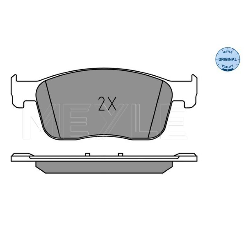 Jeu de 4 plaquettes de frein avant MEYLE 025 225 9417 - Visuel 2