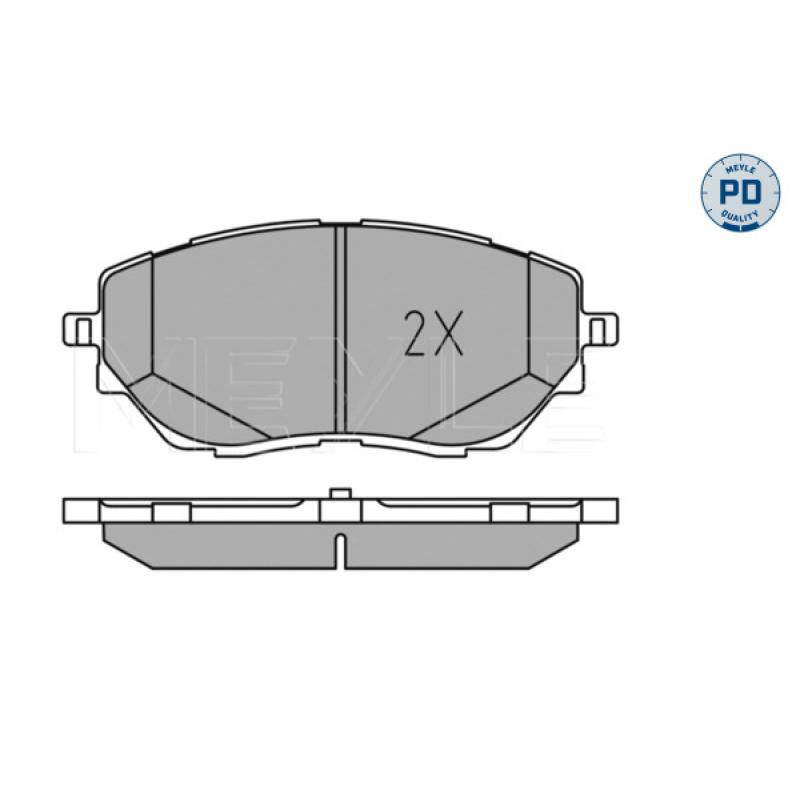 Jeu de 4 plaquettes de frein avant MEYLE 025 227 8218/PD - Visuel 2