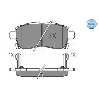 Jeu de 4 plaquettes de frein avant MEYLE 025 228 5015 pour SUZUKI IGNIS 1.2 AllGrip - 90cv