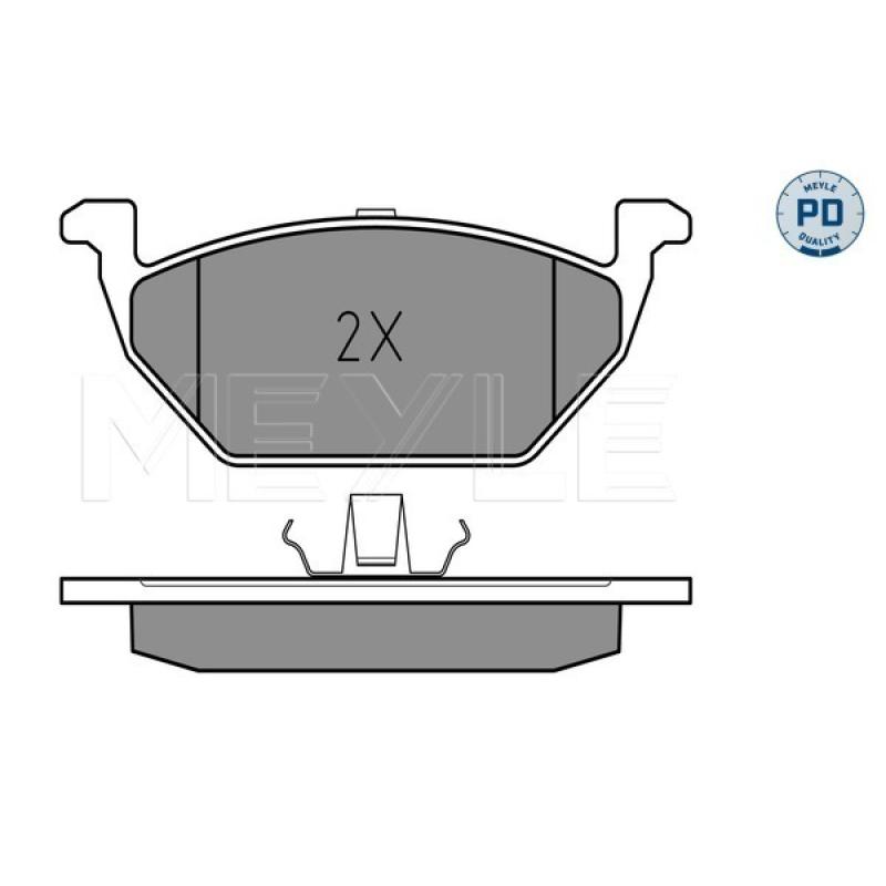 Jeu de 4 plaquettes de frein avant MEYLE 025 231 3019/PD - Visuel 2