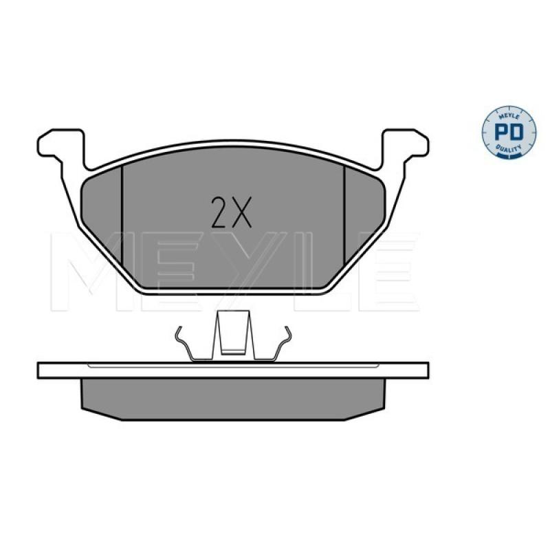 Jeu de 4 plaquettes de frein avant MEYLE 025 231 3119/PD - Visuel 2