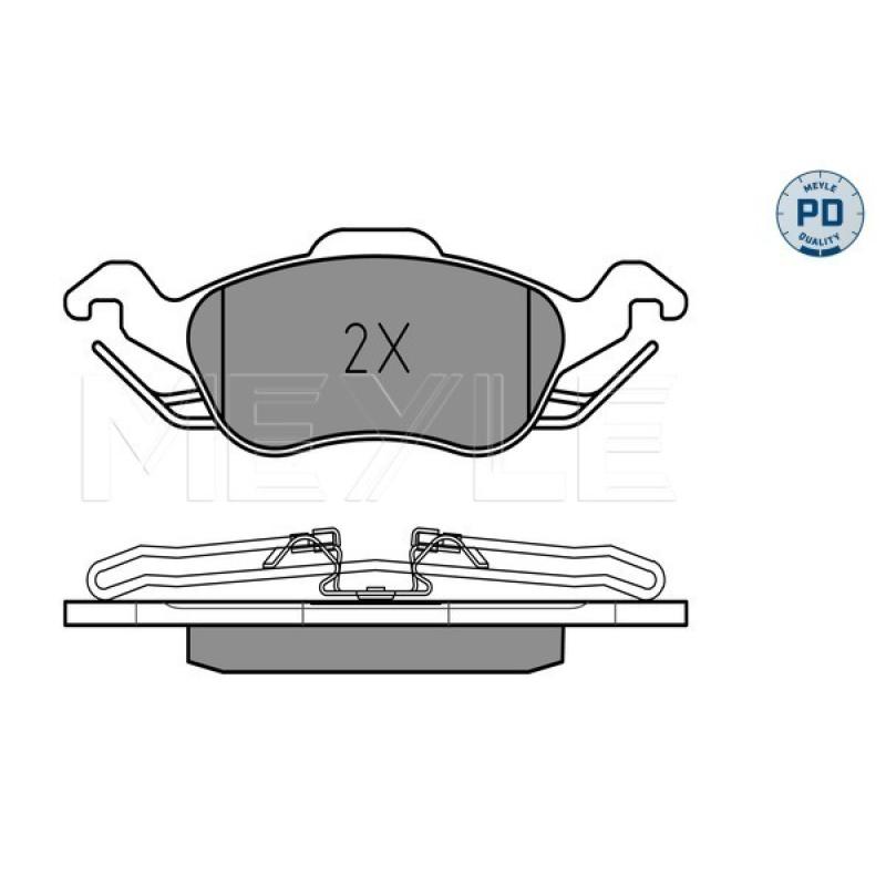 Jeu de 4 plaquettes de frein avant MEYLE 025 231 5419/PD - Visuel 1