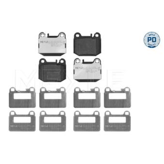 Jeu de 4 plaquettes de frein arrière MEYLE [025 231 5715/PD]