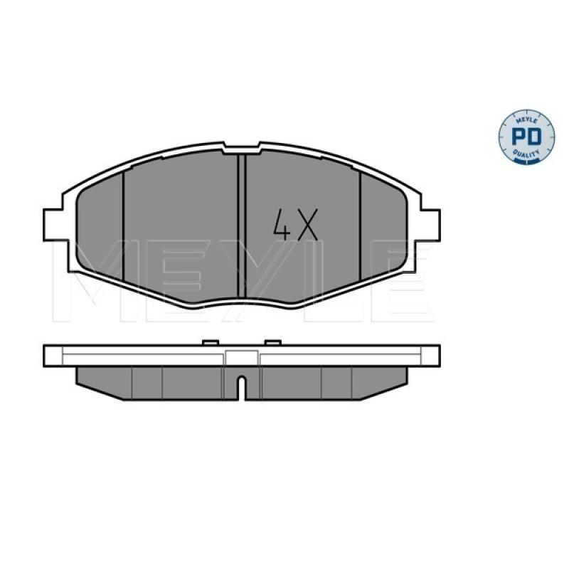Jeu de 4 plaquettes de frein avant MEYLE 025 232 4117/PD - Visuel 1