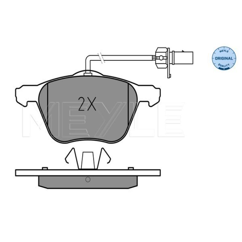 Jeu de 4 plaquettes de frein avant MEYLE 025 232 6920/W - Visuel 1