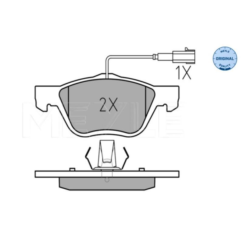Jeu de 4 plaquettes de frein avant MEYLE 025 232 8919/W - Visuel 2