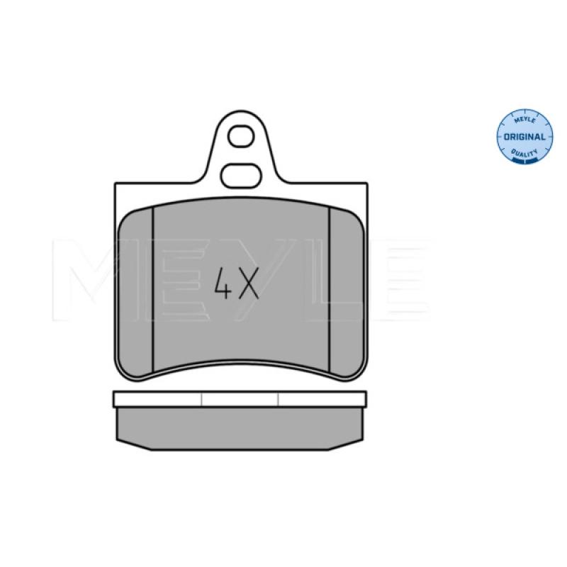 Jeu de 4 plaquettes de frein arrière MEYLE 025 233 0515 - Visuel 1