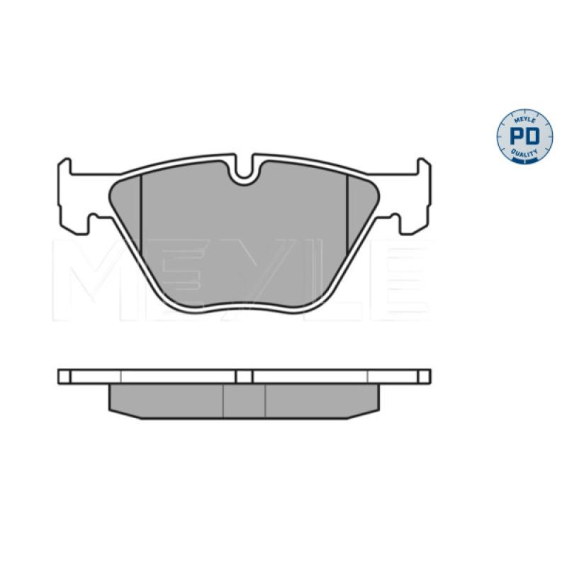 Jeu de 4 plaquettes de frein avant MEYLE 025 233 1320/PD - Visuel 1