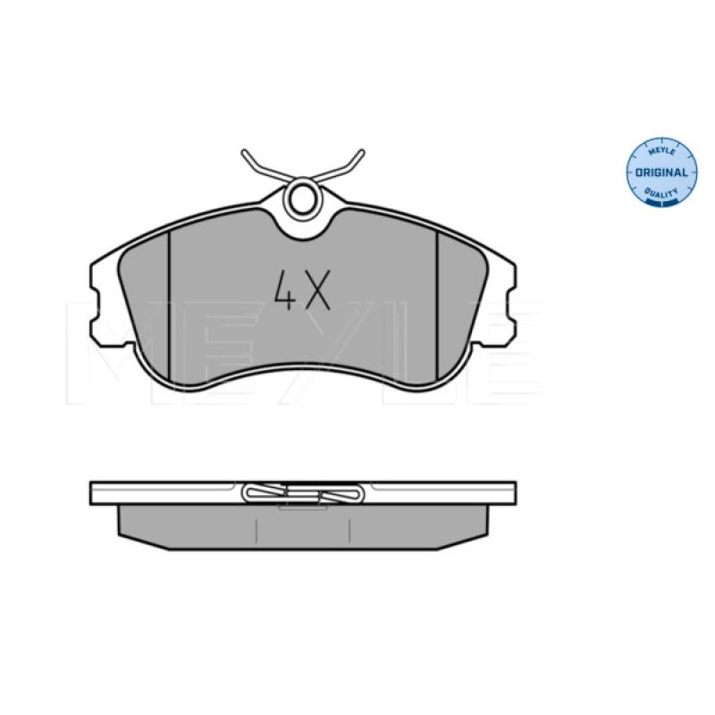 Jeu de 4 plaquettes de frein avant MEYLE 025 233 4619 - Visuel 1