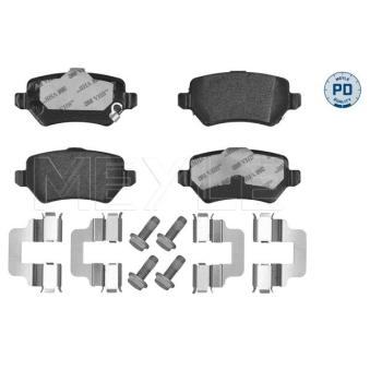 Jeu de 4 plaquettes de frein arrière MEYLE 025 234 1715/PD pour CADILLAC DEVILLE 1.7 CDTI - 110cv