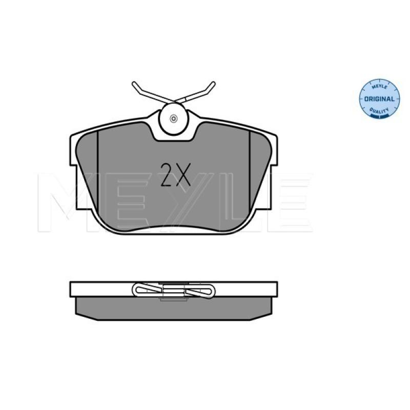 Jeu de 4 plaquettes de frein arrière MEYLE 025 234 4616/W - Visuel 2