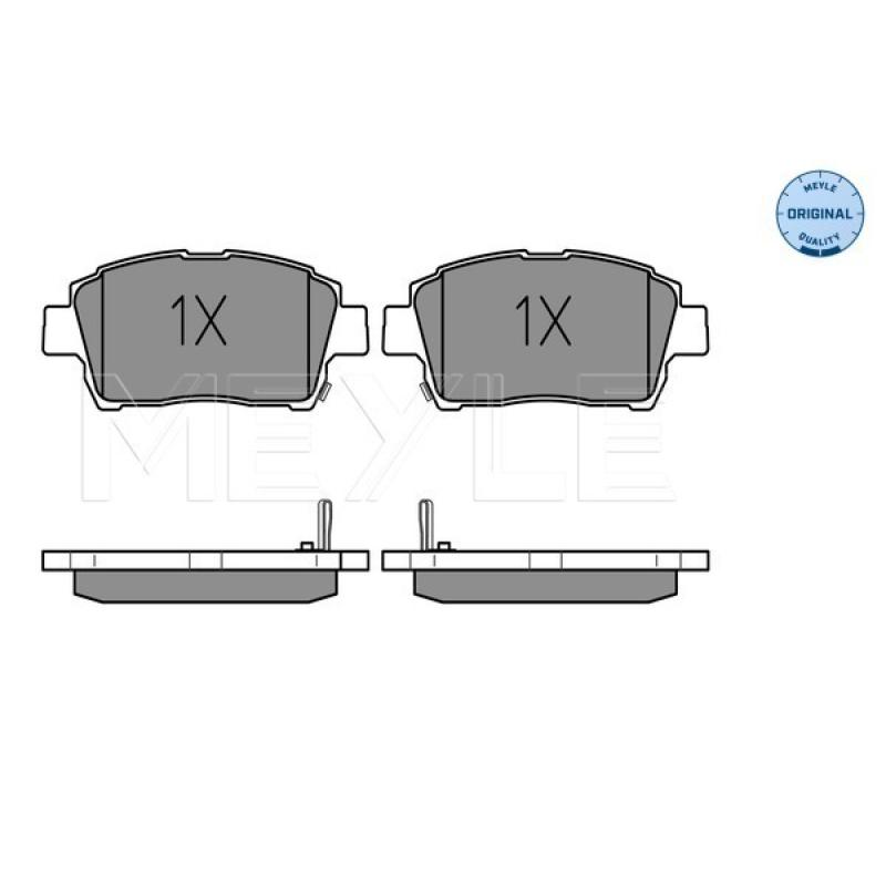 Jeu de 4 plaquettes de frein avant MEYLE 025 235 1017 - Visuel 1