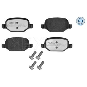 Jeu de 4 plaquettes de frein arrière MEYLE 025 235 1716/PD pour CITROEN JUMPY 1.9 JTD - 110cv