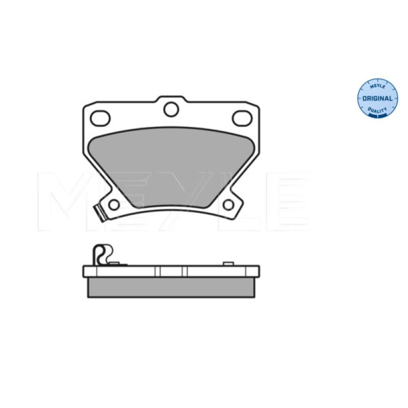 Jeu de 4 plaquettes de frein arrière MEYLE 025 235 2114/W - Visuel 2