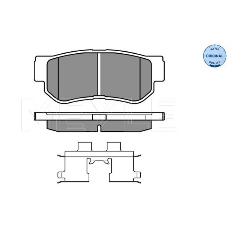 Jeu de 4 plaquettes de frein arrière MEYLE 025 235 4314/W - Visuel 1