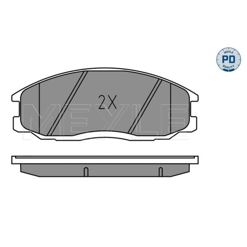 Jeu de 4 plaquettes de frein avant MEYLE 025 235 6916/PD - Visuel 2