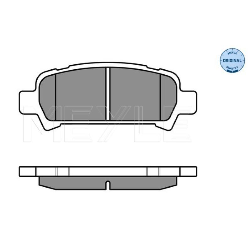 Jeu de 4 plaquettes de frein arrière MEYLE 025 235 7214/W - Visuel 1