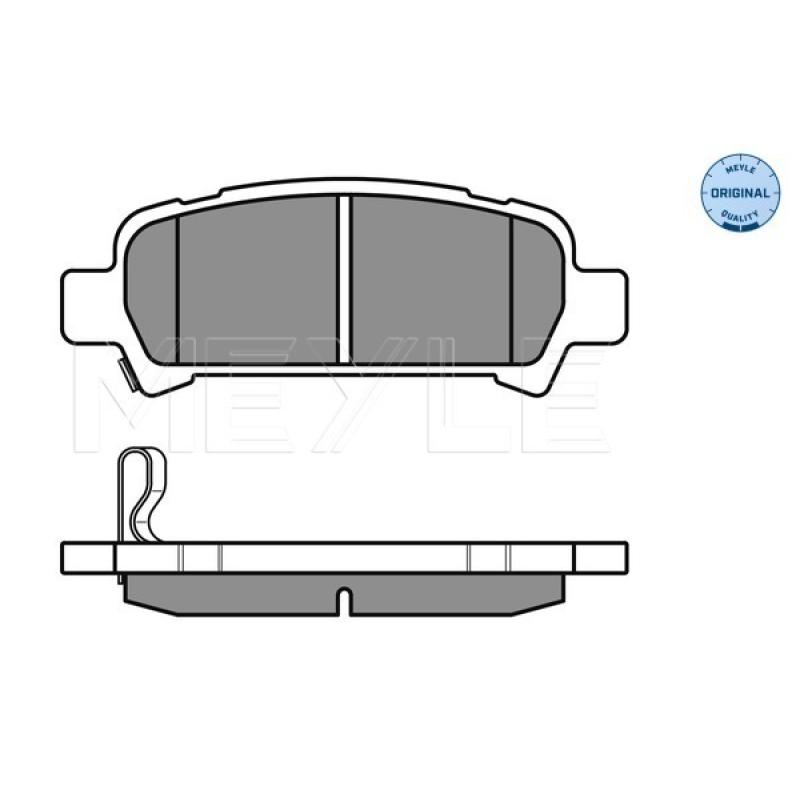 Jeu de 4 plaquettes de frein arrière MEYLE 025 235 7214/W - Visuel 2