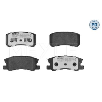 Jeu de 4 plaquettes de frein arrière MEYLE [025 235 8216/PD]