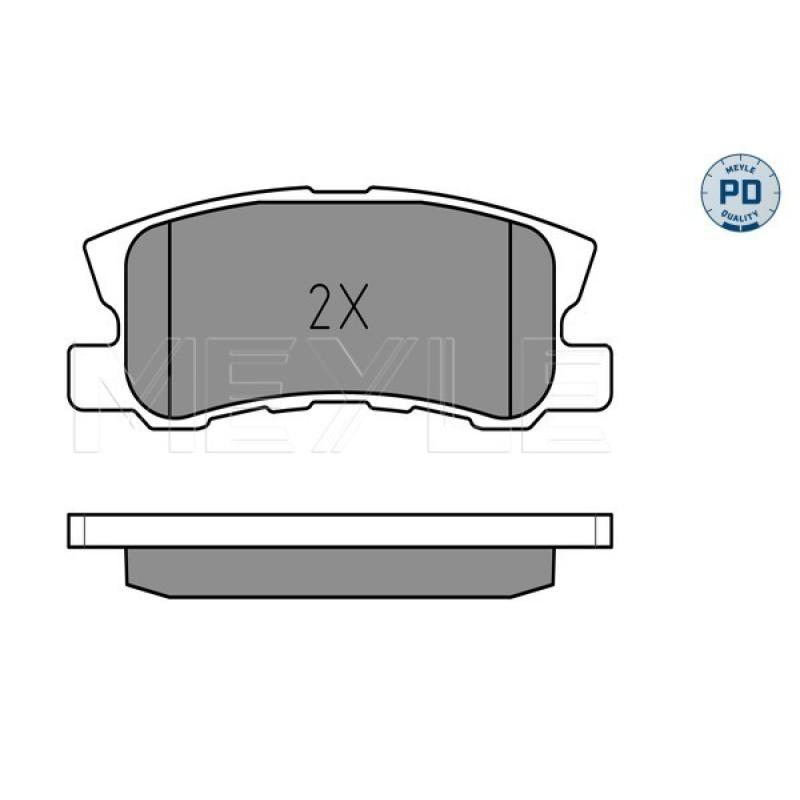 Jeu de 4 plaquettes de frein arrière MEYLE 025 235 8216/PD - Visuel 1
