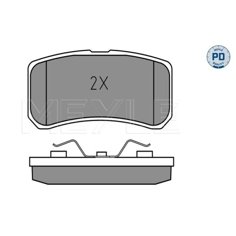 Jeu de 4 plaquettes de frein arrière MEYLE 025 235 8216/PD - Visuel 2