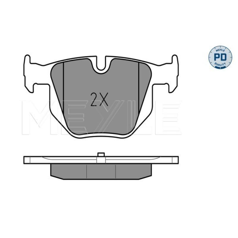 Jeu de 4 plaquettes de frein arrière MEYLE 025 237 3217/PD - Visuel 2
