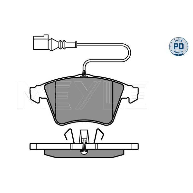 Jeu de 4 plaquettes de frein avant MEYLE 025 237 4719/PD - Visuel 1