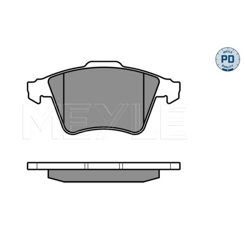 Jeu de 4 plaquettes de frein avant MEYLE 025 237 4719/PD - Visuel 2