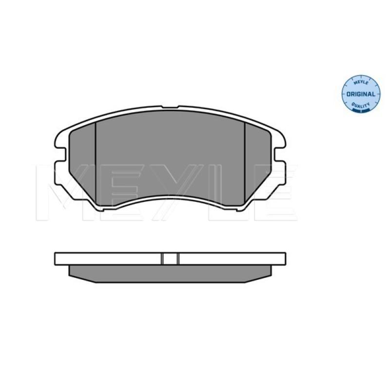 Jeu de 4 plaquettes de frein avant MEYLE 025 238 9116/W - Visuel 1