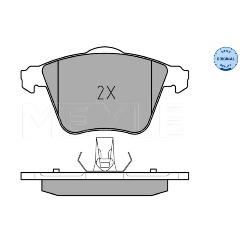Jeu de 4 plaquettes de frein avant MEYLE 025 239 1218 - Visuel 1