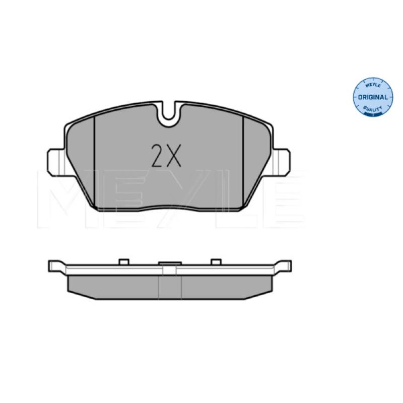 Jeu de 4 plaquettes de frein avant MEYLE 025 239 1517 - Visuel 2