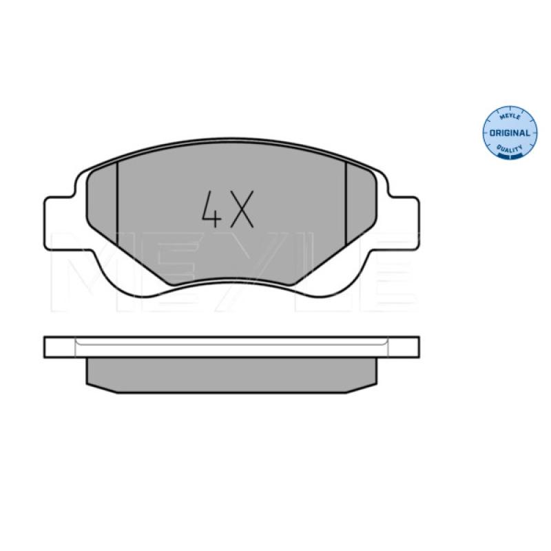 Jeu de 4 plaquettes de frein avant MEYLE 025 239 5917 - Visuel 1