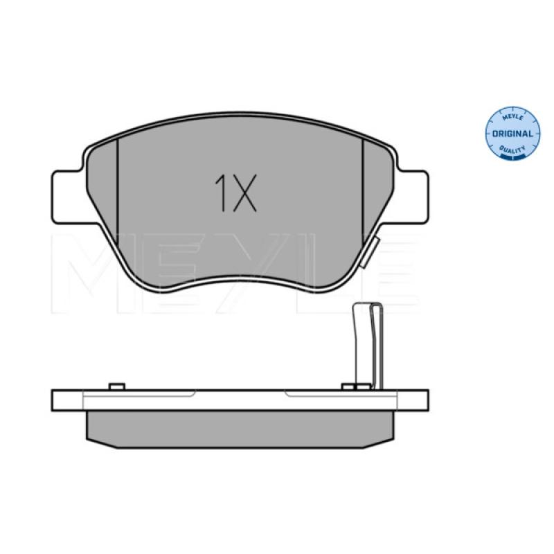 Jeu de 4 plaquettes de frein avant MEYLE 025 239 8217/W - Visuel 1