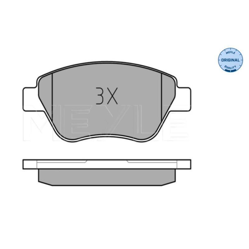 Jeu de 4 plaquettes de frein avant MEYLE 025 239 8217/W - Visuel 2