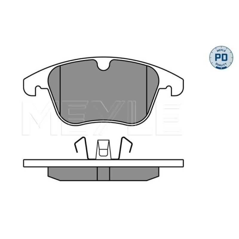 Jeu de 4 plaquettes de frein avant MEYLE 025 241 2319/PD - Visuel 2