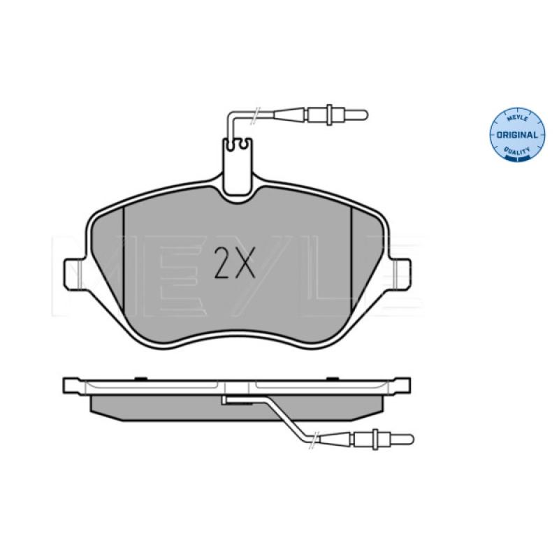 Jeu de 4 plaquettes de frein avant MEYLE 025 241 3317/W - Visuel 1