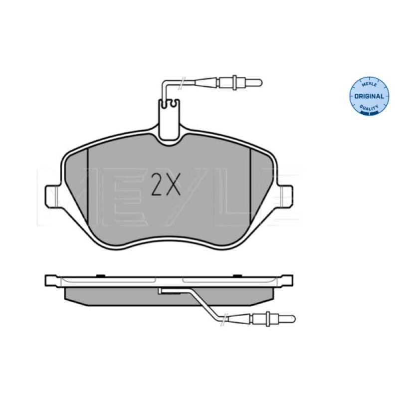 Jeu de 4 plaquettes de frein avant MEYLE 025 241 3317/W - Visuel 2