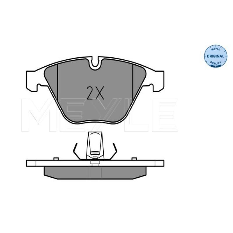 Jeu de 4 plaquettes de frein avant MEYLE 025 241 6120 - Visuel 1
