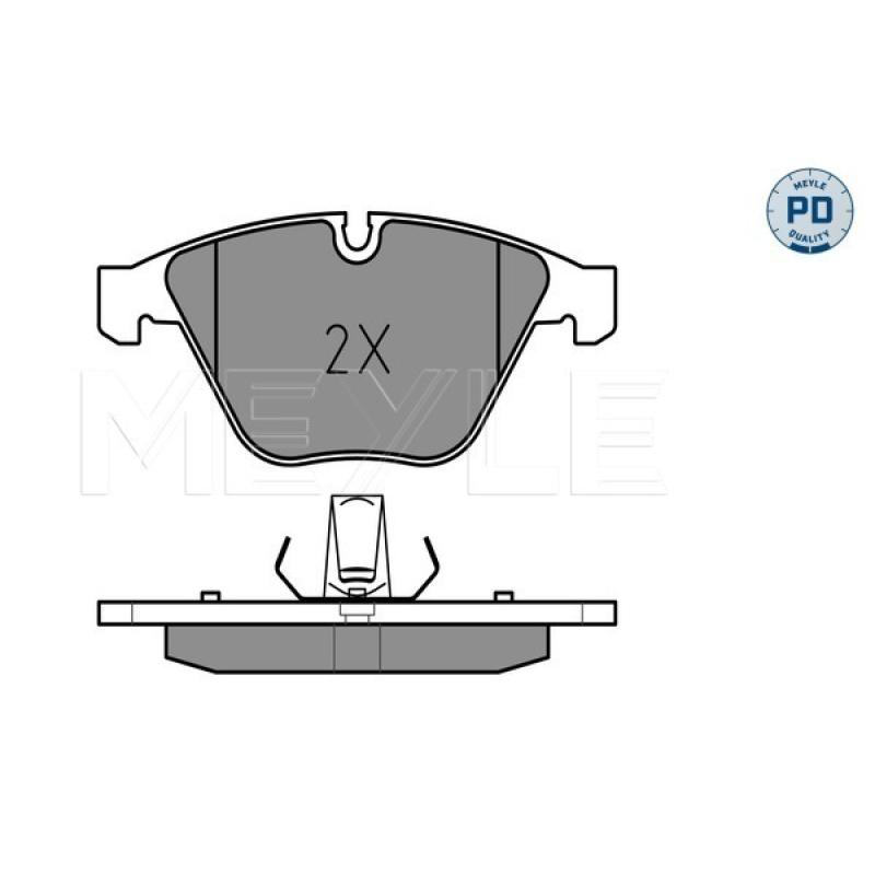 Jeu de 4 plaquettes de frein avant MEYLE 025 241 6120/PD - Visuel 1
